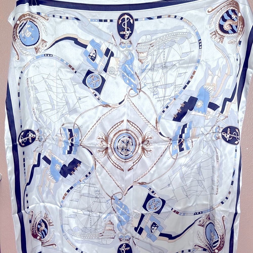 Nautical Themed Silk Scarf